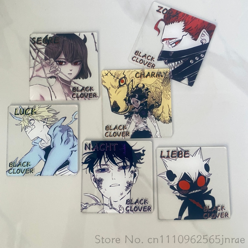 Office Furniture Brands - Zwarte Klaver Anime Creatieve Acryl Coaster