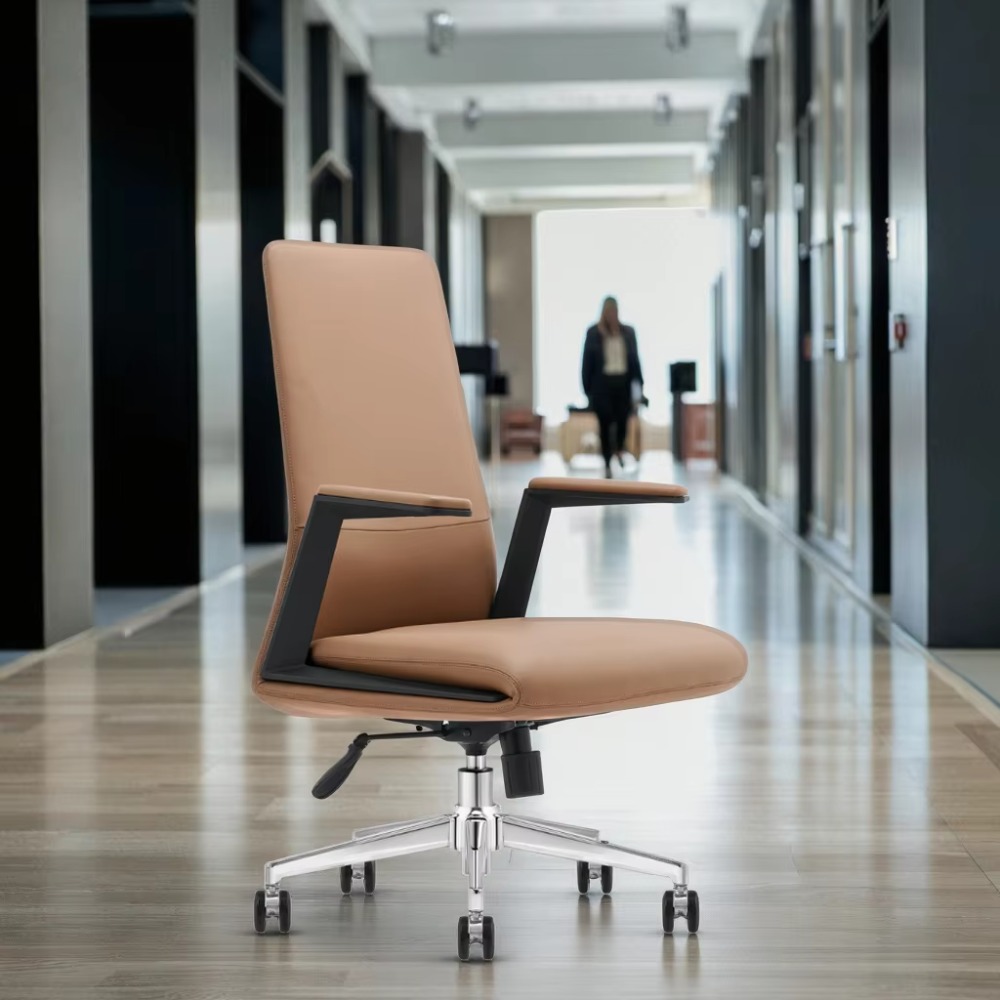 Office Furniture Solutions - Medium hoge bureaustoel met stalen versteviging,