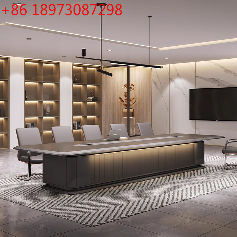 Office Furniture Luxury - Grote kantoorvergadertafel, eenvoudige moderne onderhandeling, hoogwaardig