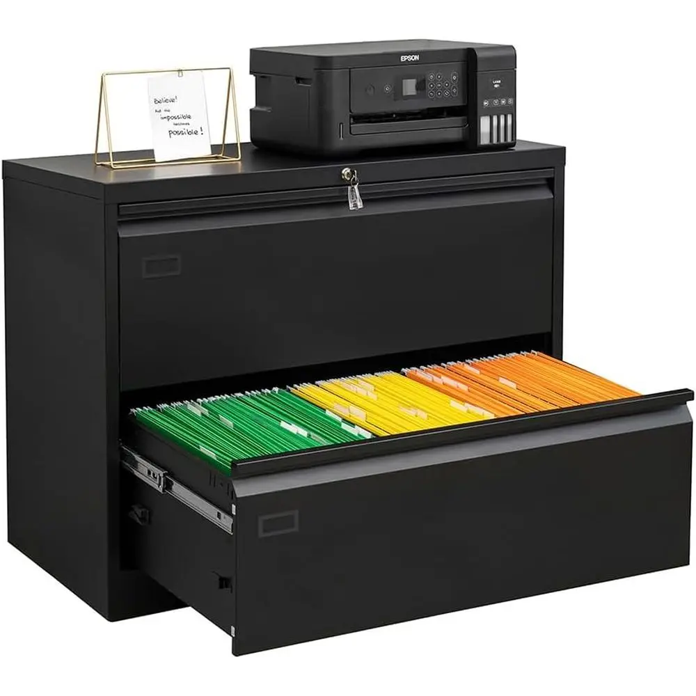 File Cabinet Lateral - Laterale archiefkast met slot, grote metalen