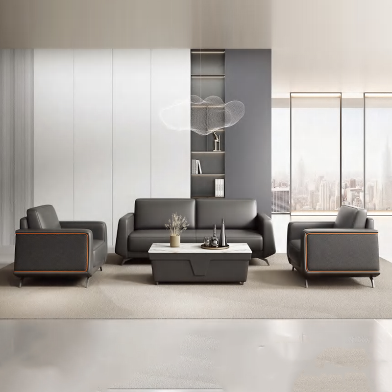 Office Furniture Luxury - Moderne nieuwe luxe lederen kantoorbankset met