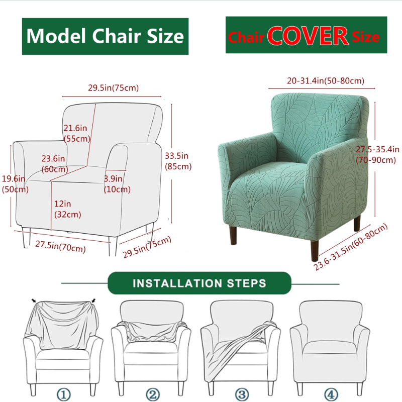 1PC Tub Bar Sofa Cover Jacquar - Office Furniture Dimensions recensie en prijs