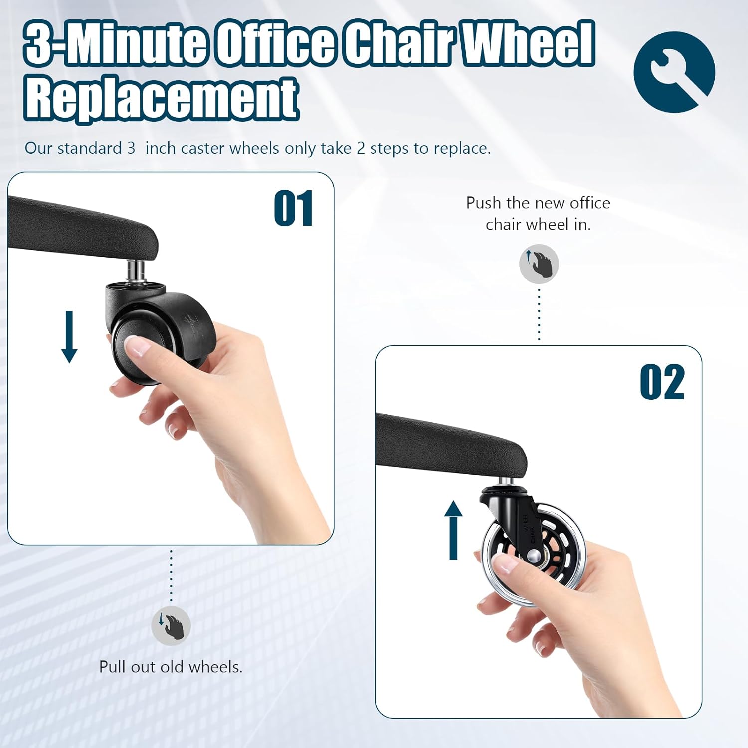 3 inch bureaustoelwielen set v - Office Furniture Solutions recensie en prijs