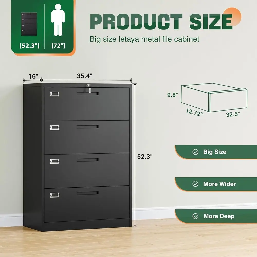 Metalen archiefkast met slot,  - File Cabinet Lateral recensie en prijs