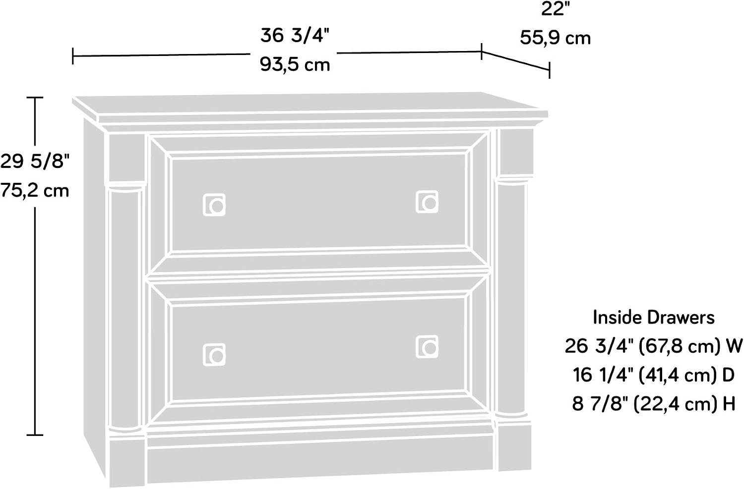 Palladia archiefkast met 2 lad - File Cabinet Lateral recensie en prijs