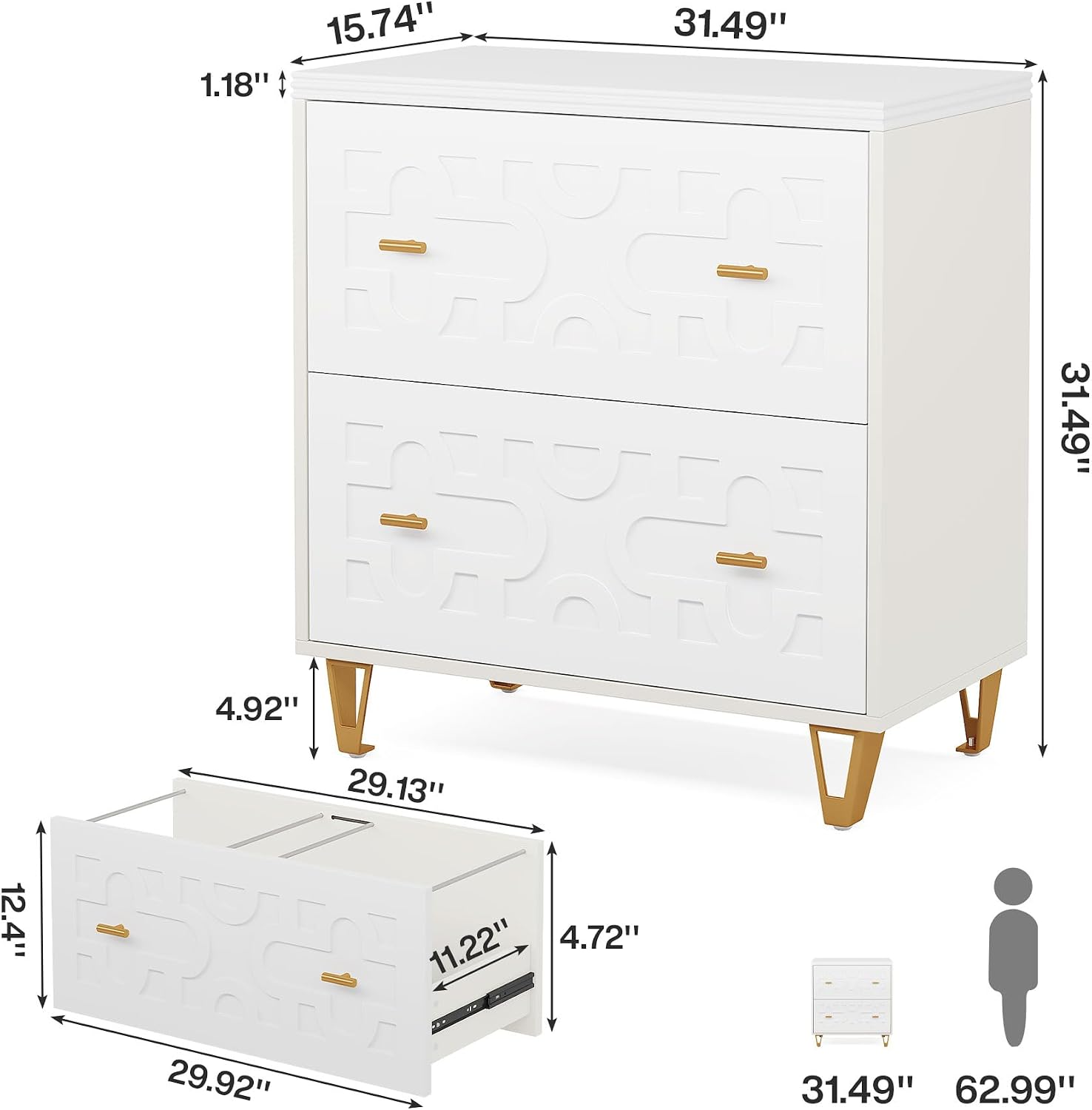 Laterale archiefkast met 2 lad - File Cabinet Lateral recensie en prijs